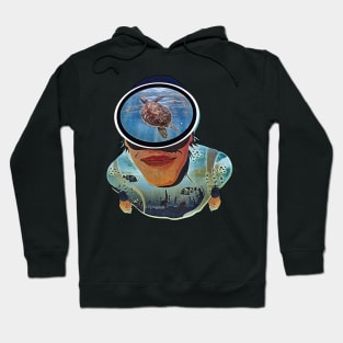 Diving sea turtle Hoodie